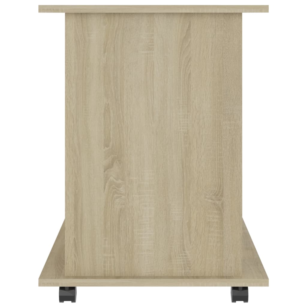 Kast verrijdbaar 60x45x60 cm bewerkt hout