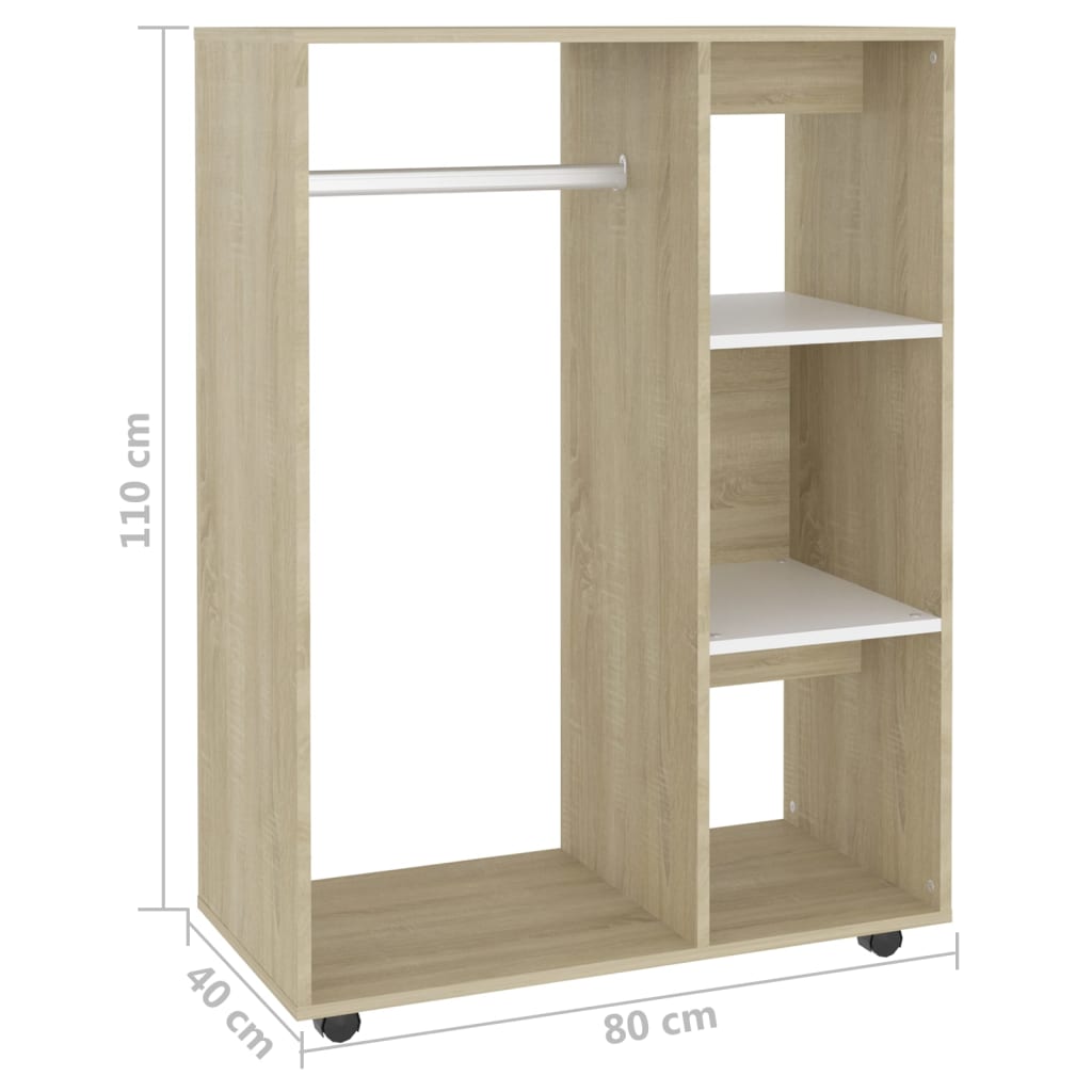 Armoire 80x40x110 cm en bois travaillé