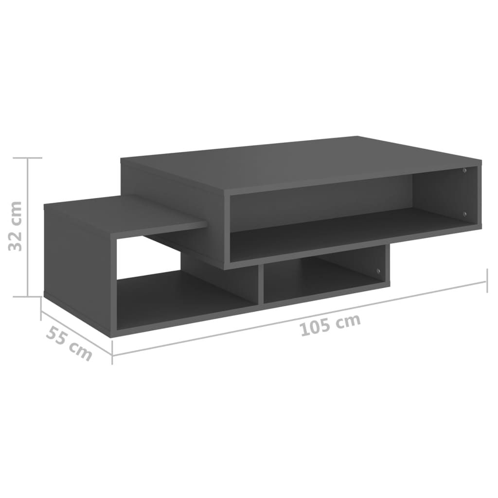 Salontafel 105x55x32 cm bewerkt hout