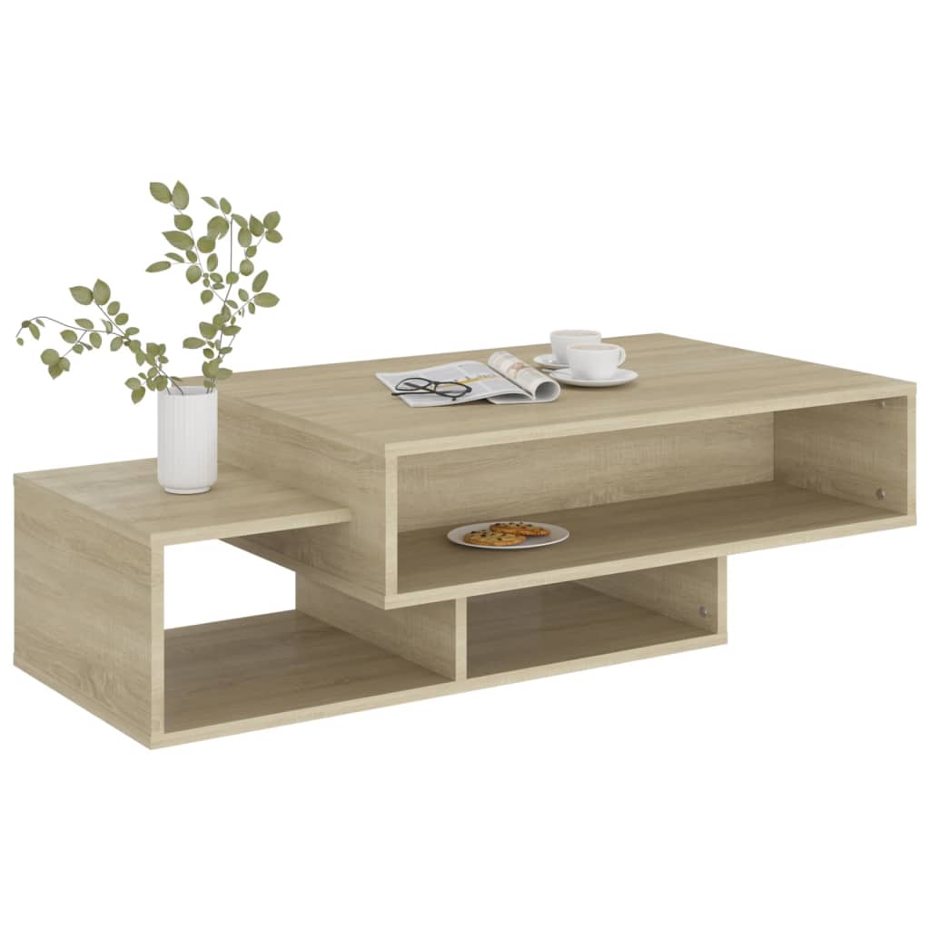 Table basse 105x55x32 cm en bois travaillé