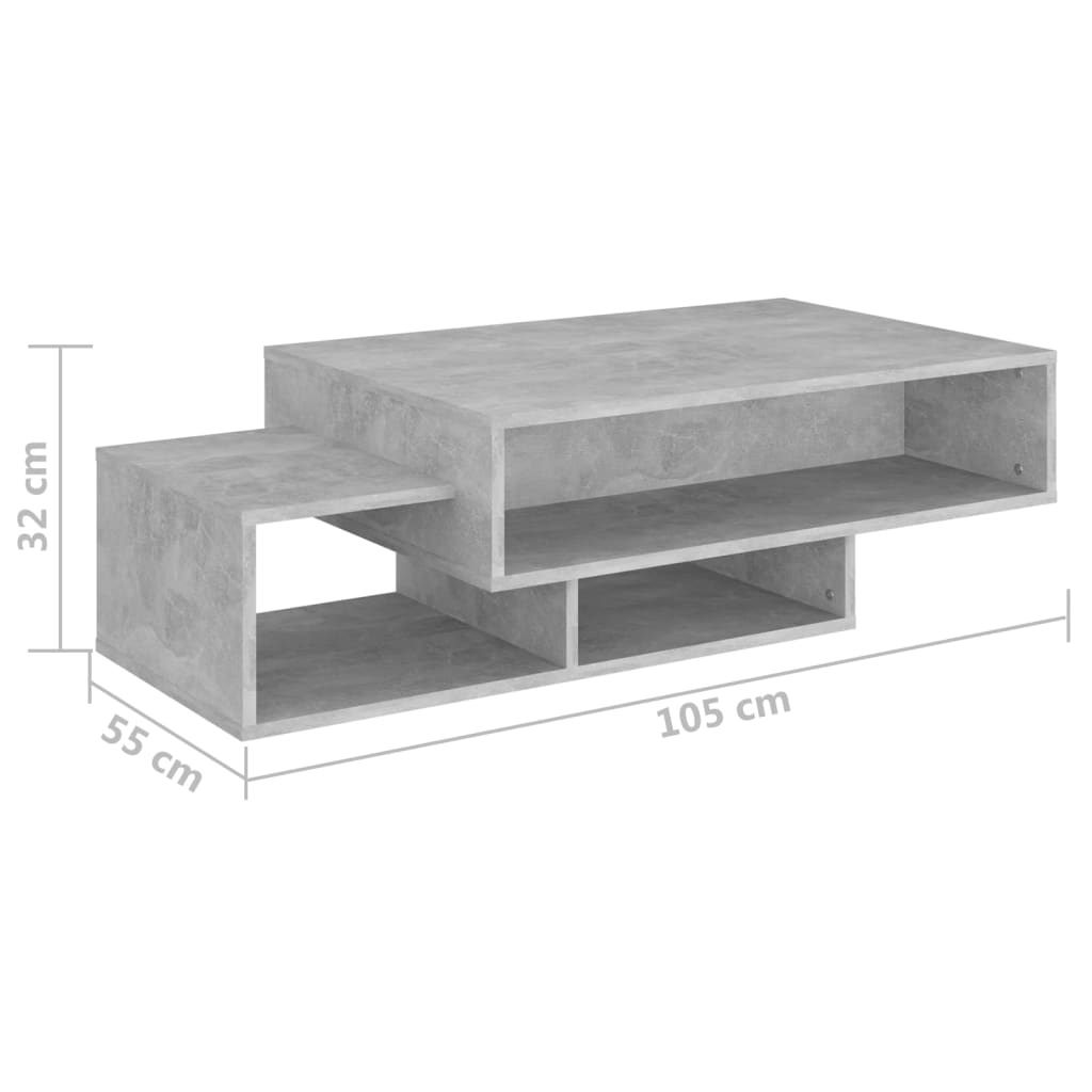 Salontafel 105x55x32 cm bewerkt hout