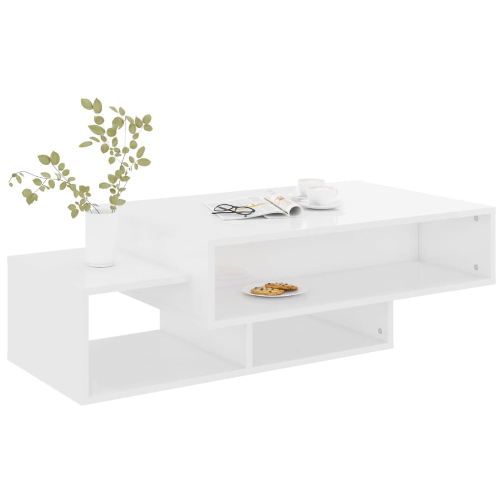 Table basse 105x55x32 cm en bois travaillé