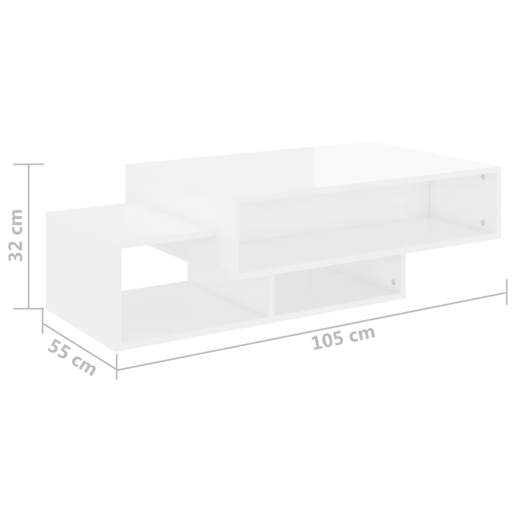 Table basse 105x55x32 cm en bois travaillé