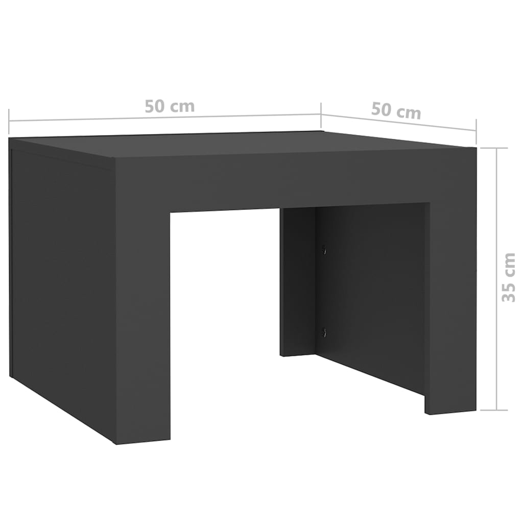 Table basse 50x50x35 cm en bois travaillé