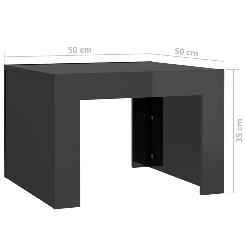 Salontafel 50x50x35 cm bewerkt hout