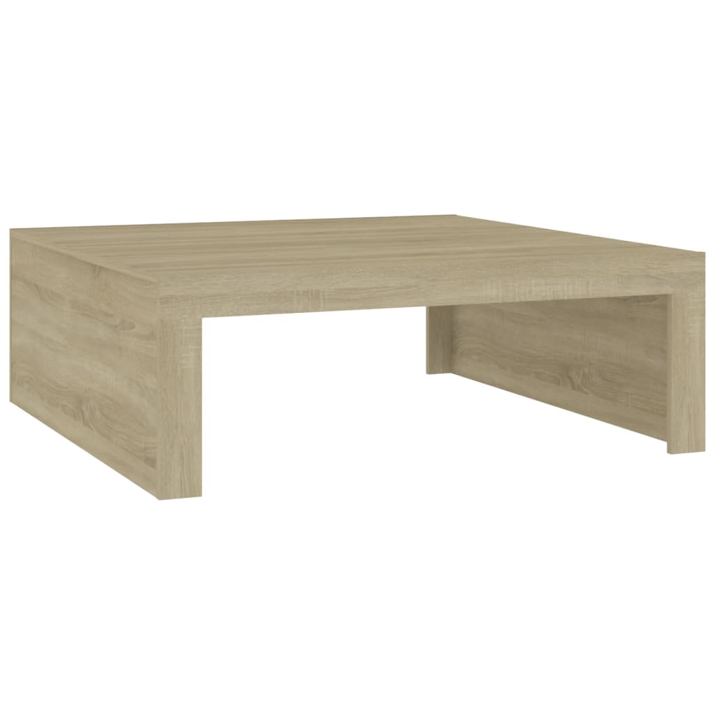 Table basse 100x100x35 cm en bois travaillé