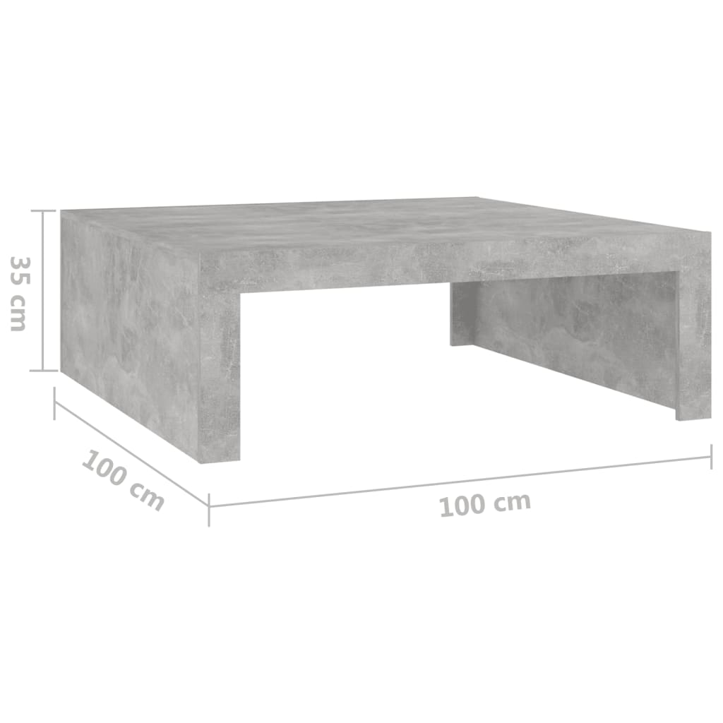 Salontafel 100x100x35 cm bewerkt hout