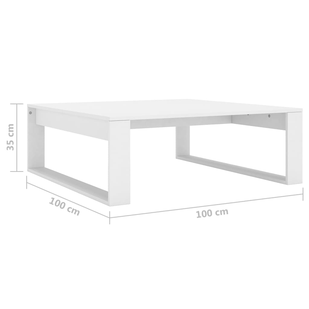 Salontafel 100x100x35 cm bewerkt hout bruin eikenkleur