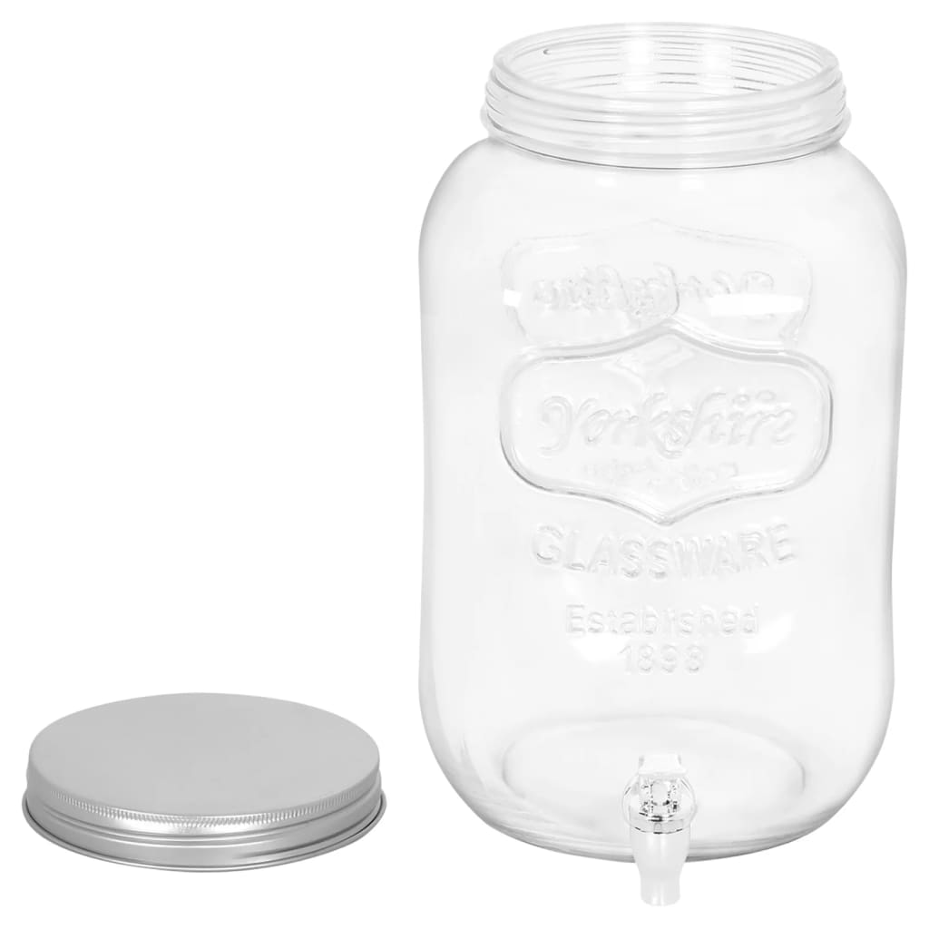 Drankdispensers 2 st 8050 ml glas