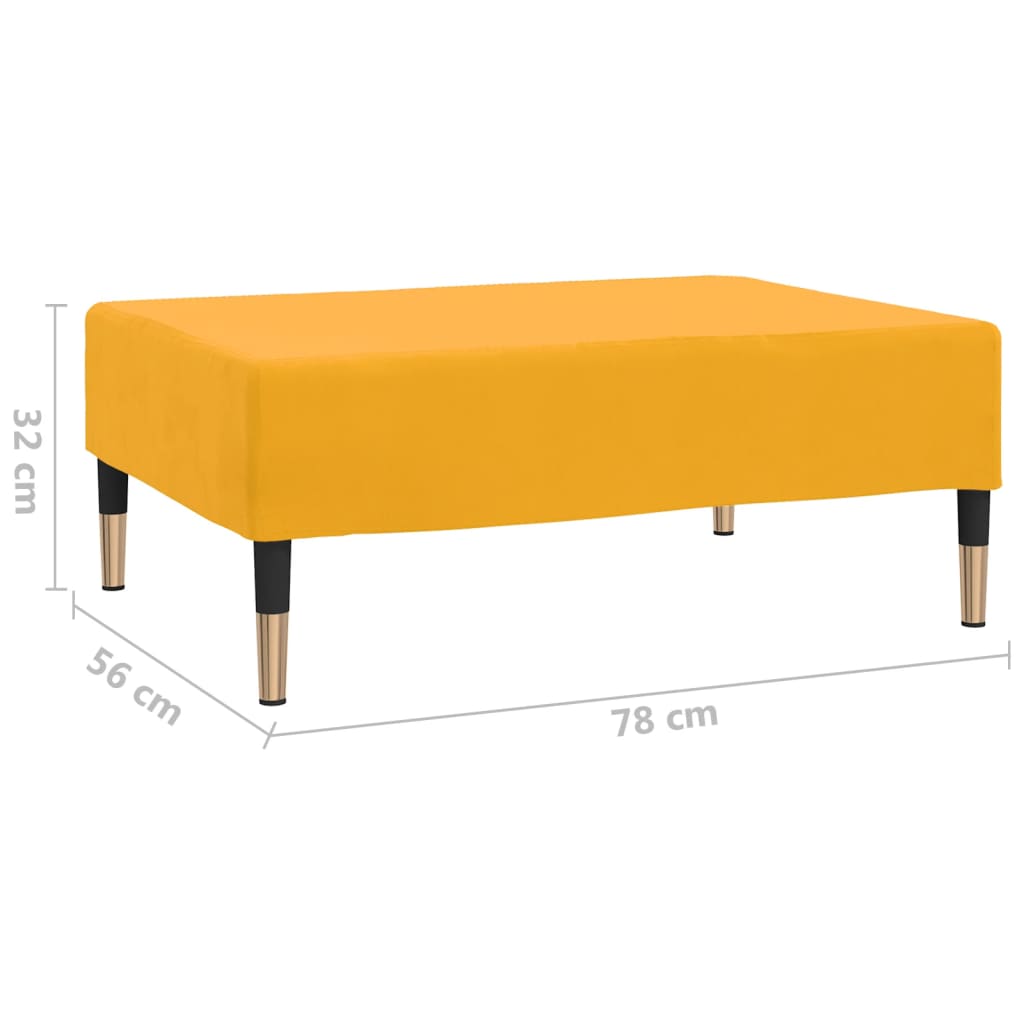 Voetenbank 78x56x32 cm fluweel crèmekleurig