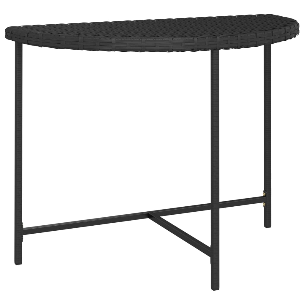 Table de jardin 80x50x75 cm poly rotin