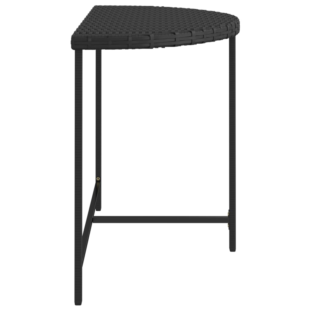 Table de jardin 80x50x75 cm poly rotin