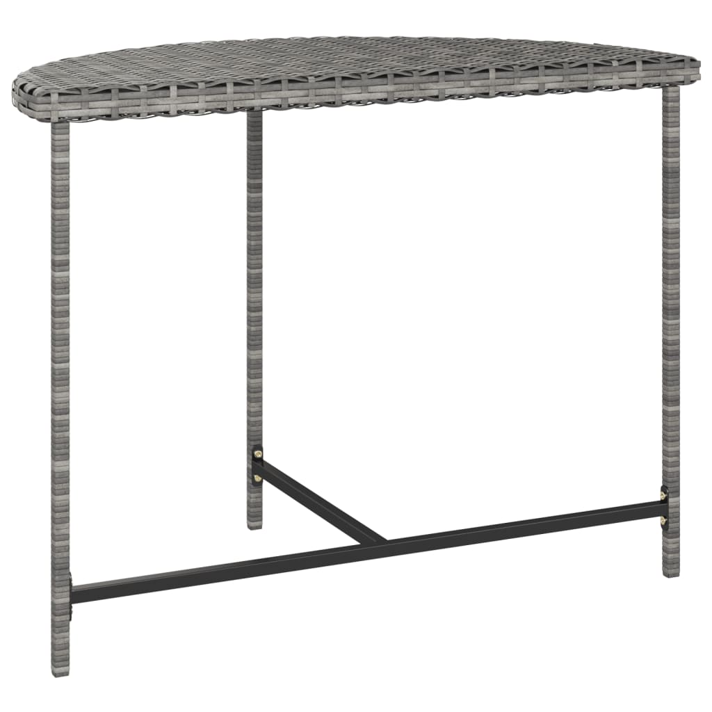 Table de jardin 80x50x75 cm poly rotin