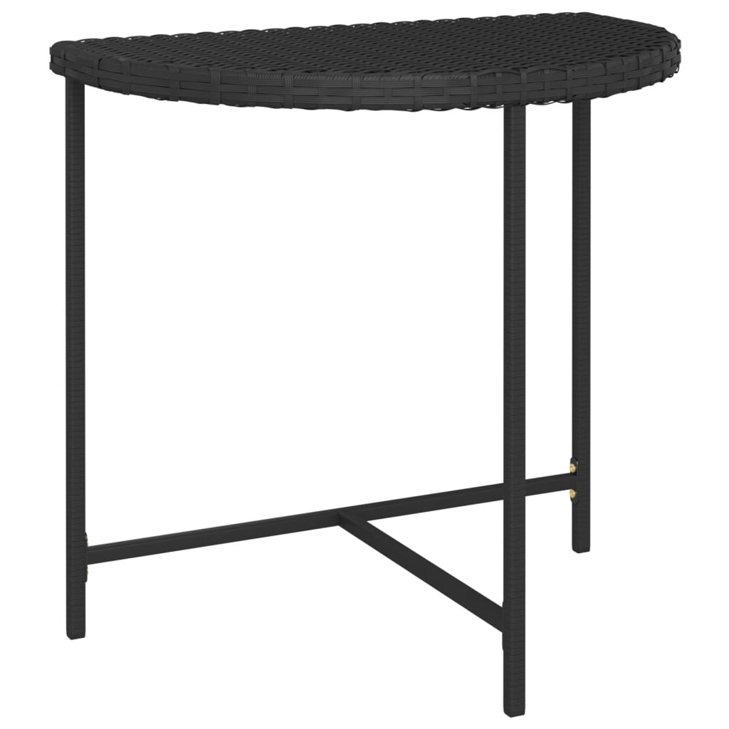 Table de jardin 80x50x75 cm poly rotin