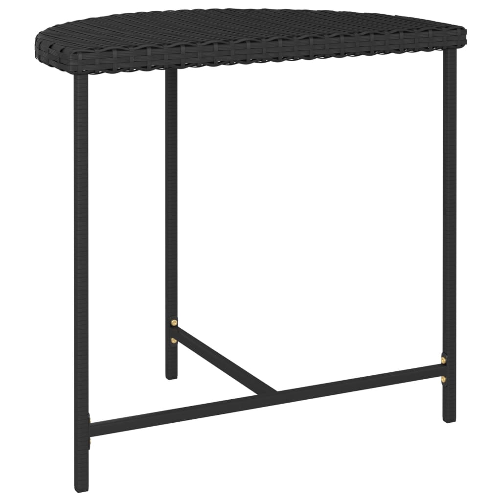 Table de jardin 80x50x75 cm poly rotin