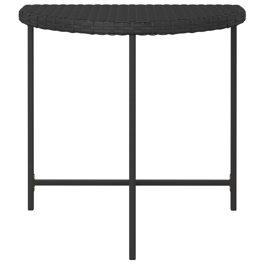 Table de jardin 80x50x75 cm poly rotin