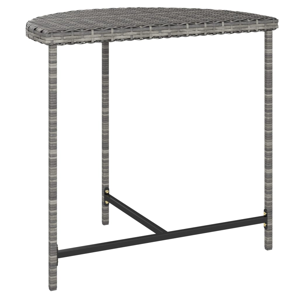 Table de jardin 80x50x75 cm poly rotin