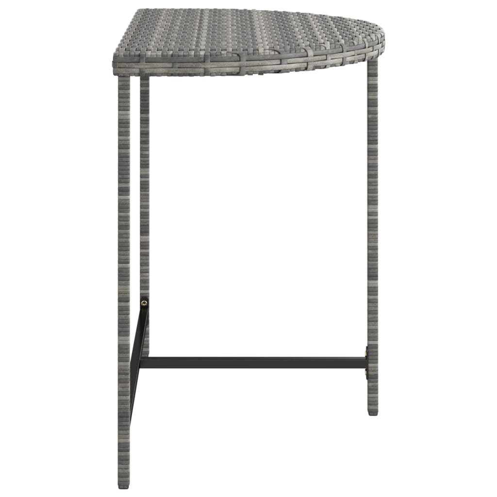 Table de jardin 80x50x75 cm poly rotin