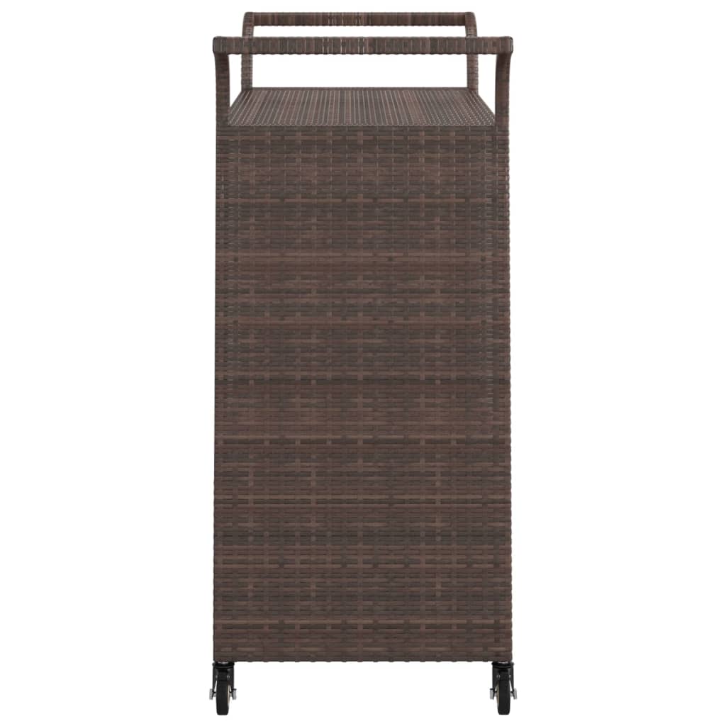 Chariot de service avec tiroir 100x45x97 cm poly rotin