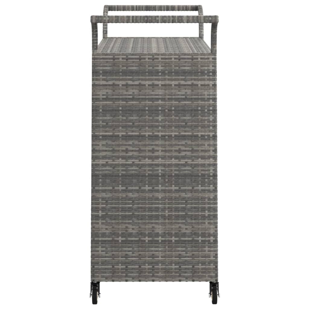 Serveerwagen met lade 100x45x97 cm poly rattan