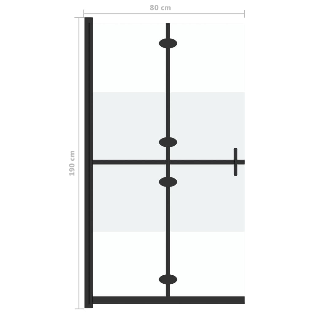 Paroi de douche à l'italienne pliable 70x190 cm ESG verre mat