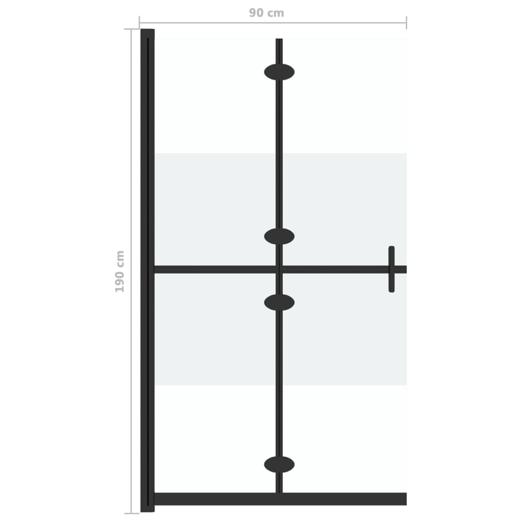 Paroi de douche à l'italienne pliable 70x190 cm ESG verre mat