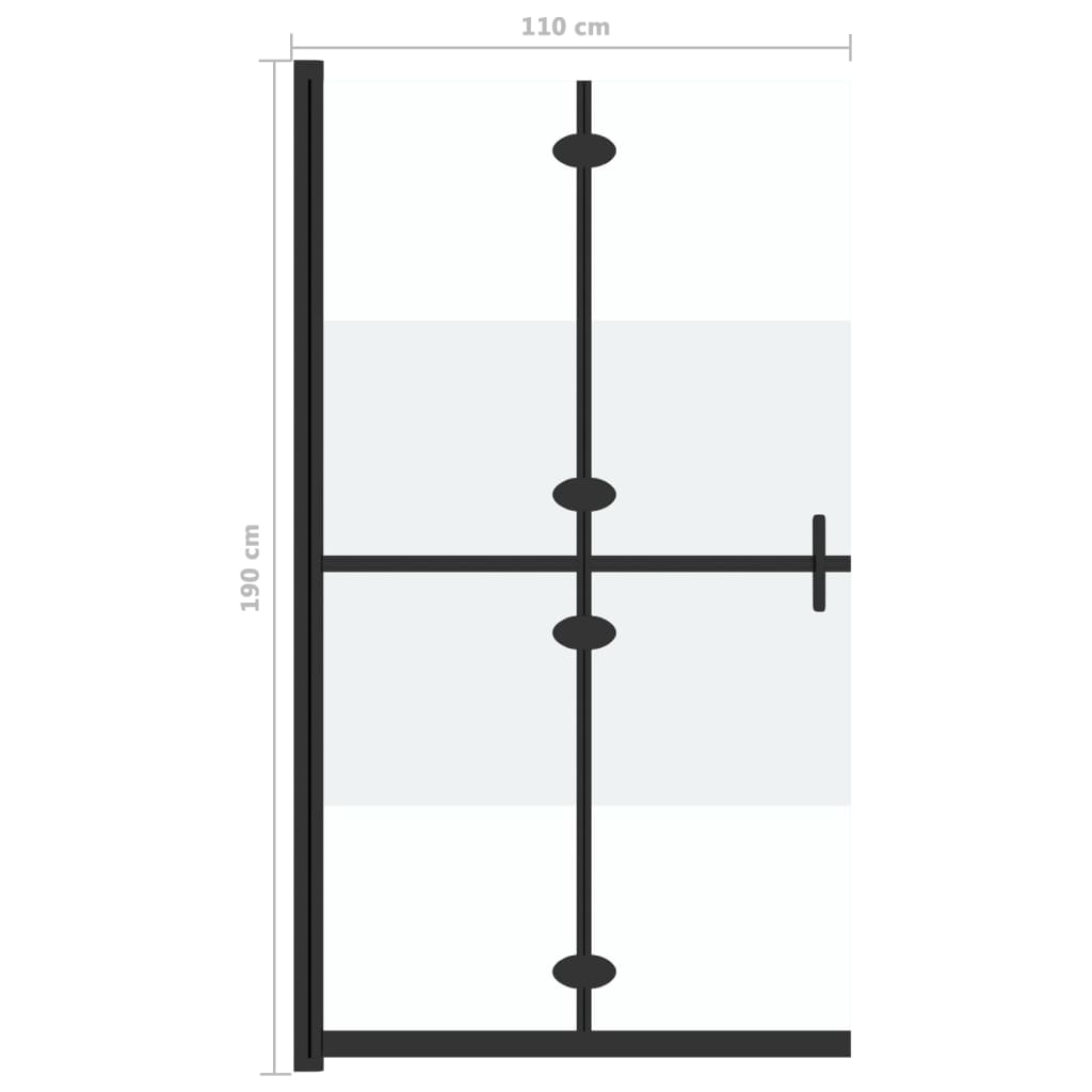 Inloopdouchewand inklapbaar 100x190 cm ESG-glas transparant