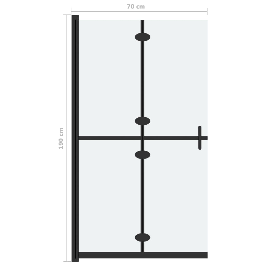 Paroi de douche à l'italienne pliable 70x190 cm ESG verre mat