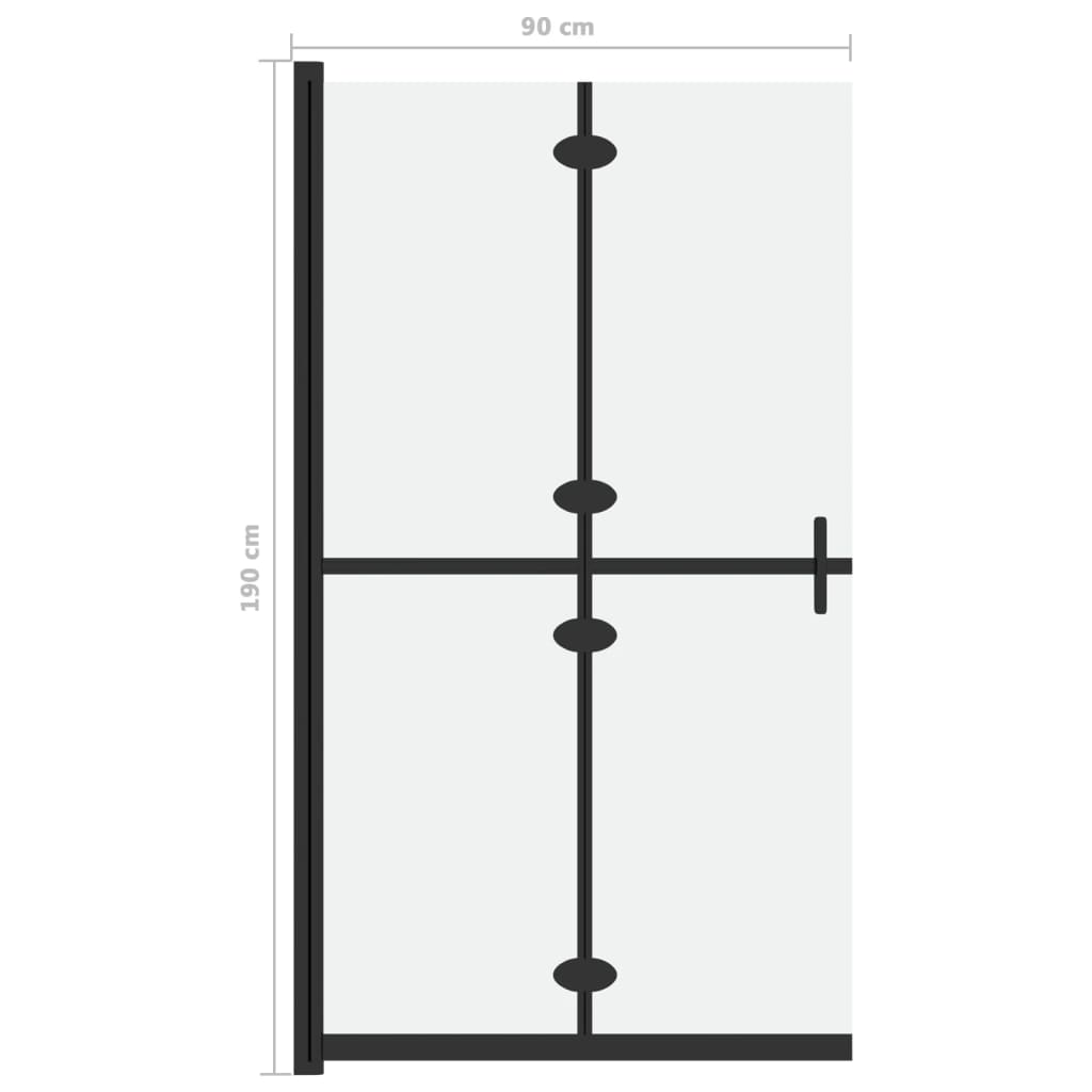 Inloopdouchewand inklapbaar 100x190 cm ESG-glas transparant