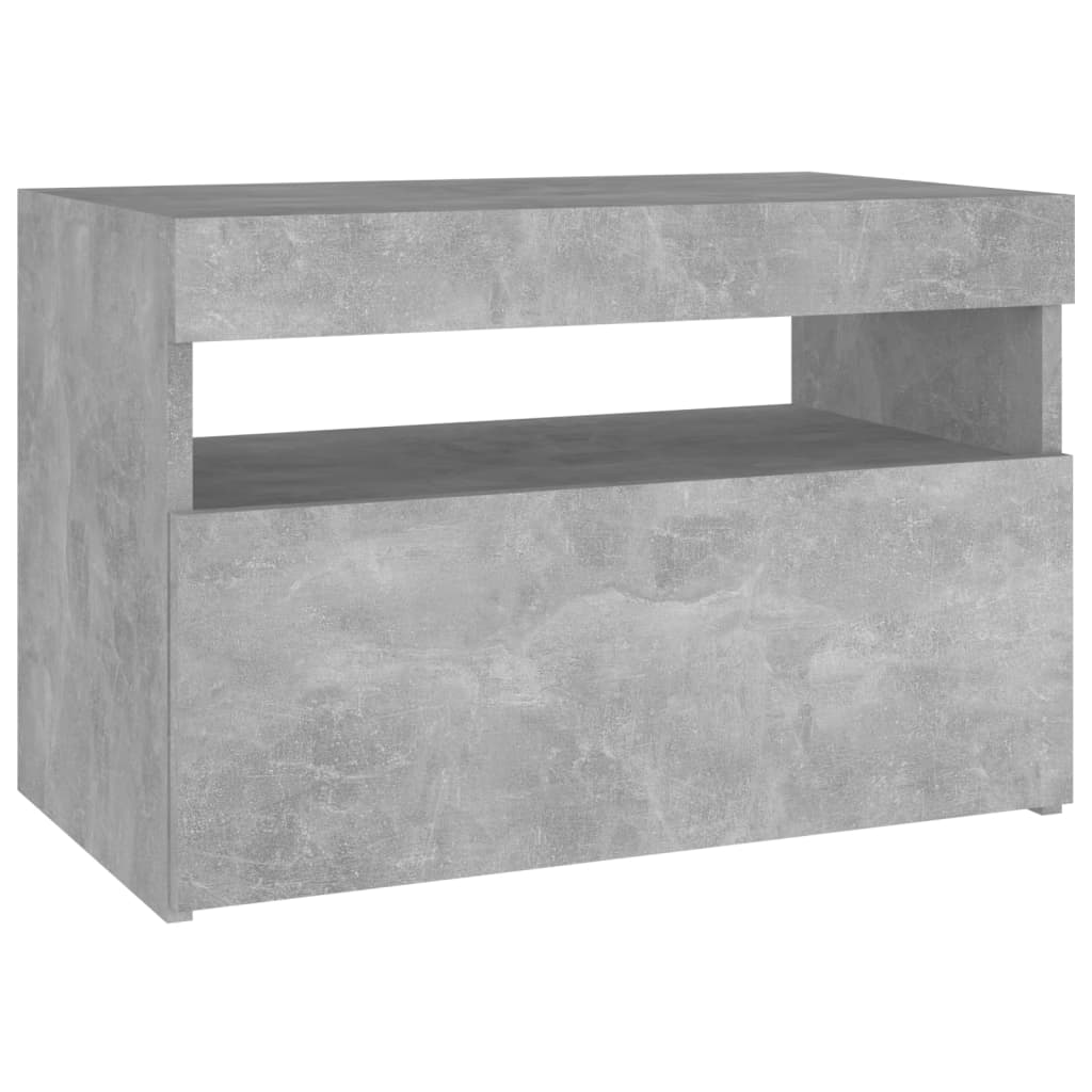 Nachtkastjes 2 st LED-verlichting 60x35x40 cm eikenkleur