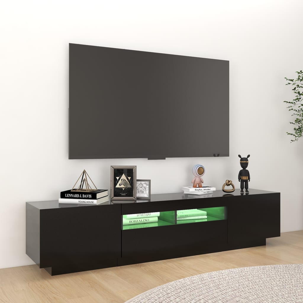 Tv-meubel met LED-verlichting 180x35x40 cm