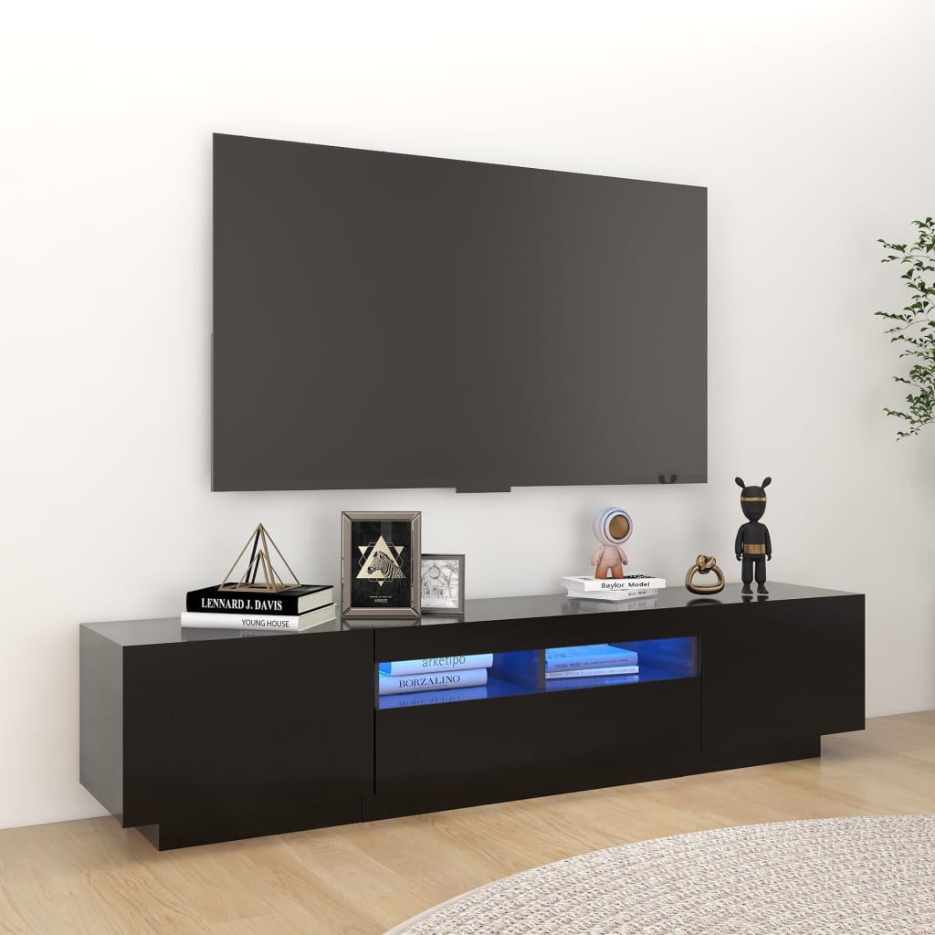 Tv-meubel met LED-verlichting 180x35x40 cm