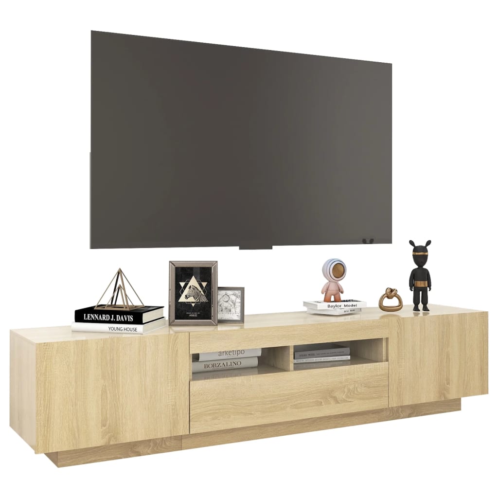 Tv-meubel met LED-verlichting 180x35x40 cm