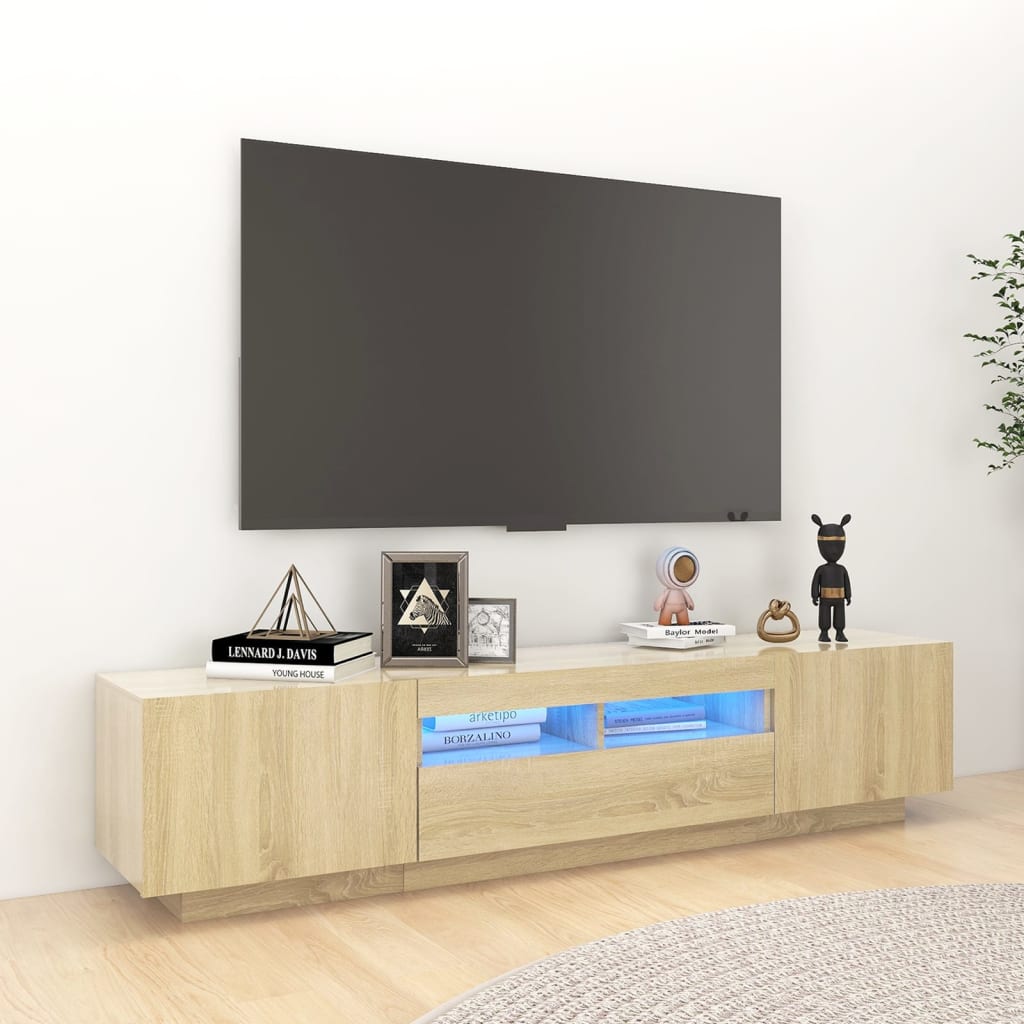 Tv-meubel met LED-verlichting 180x35x40 cm