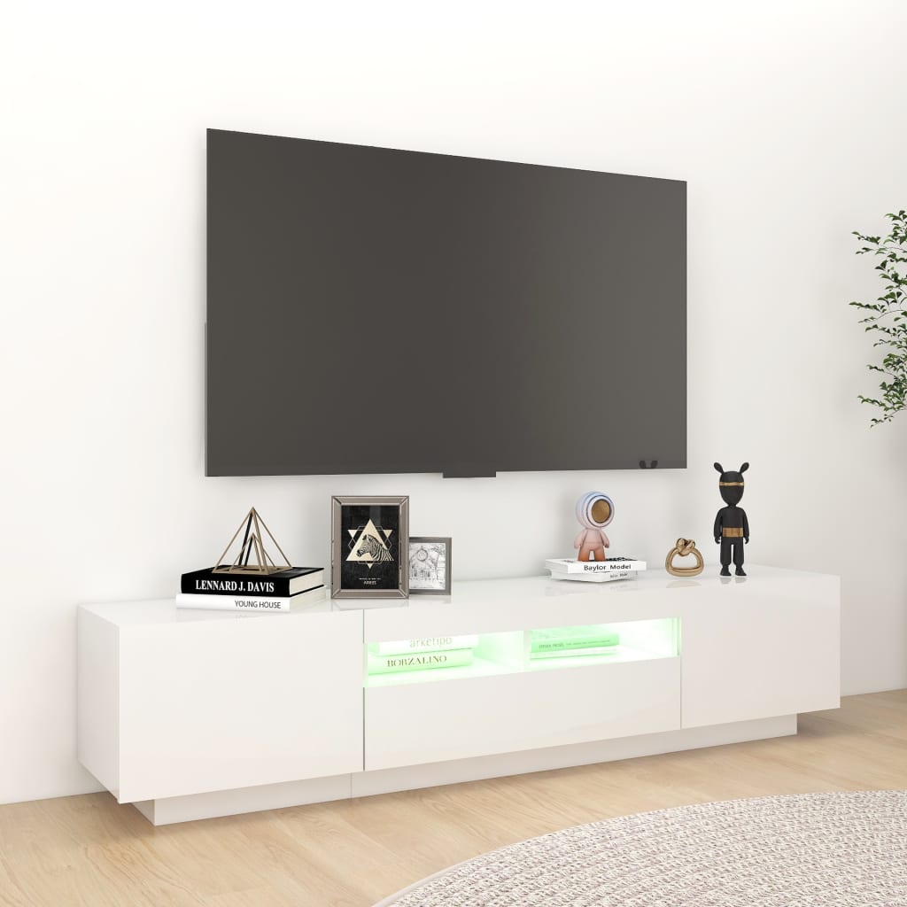 Tv-meubel met LED-verlichting 180x35x40 cm