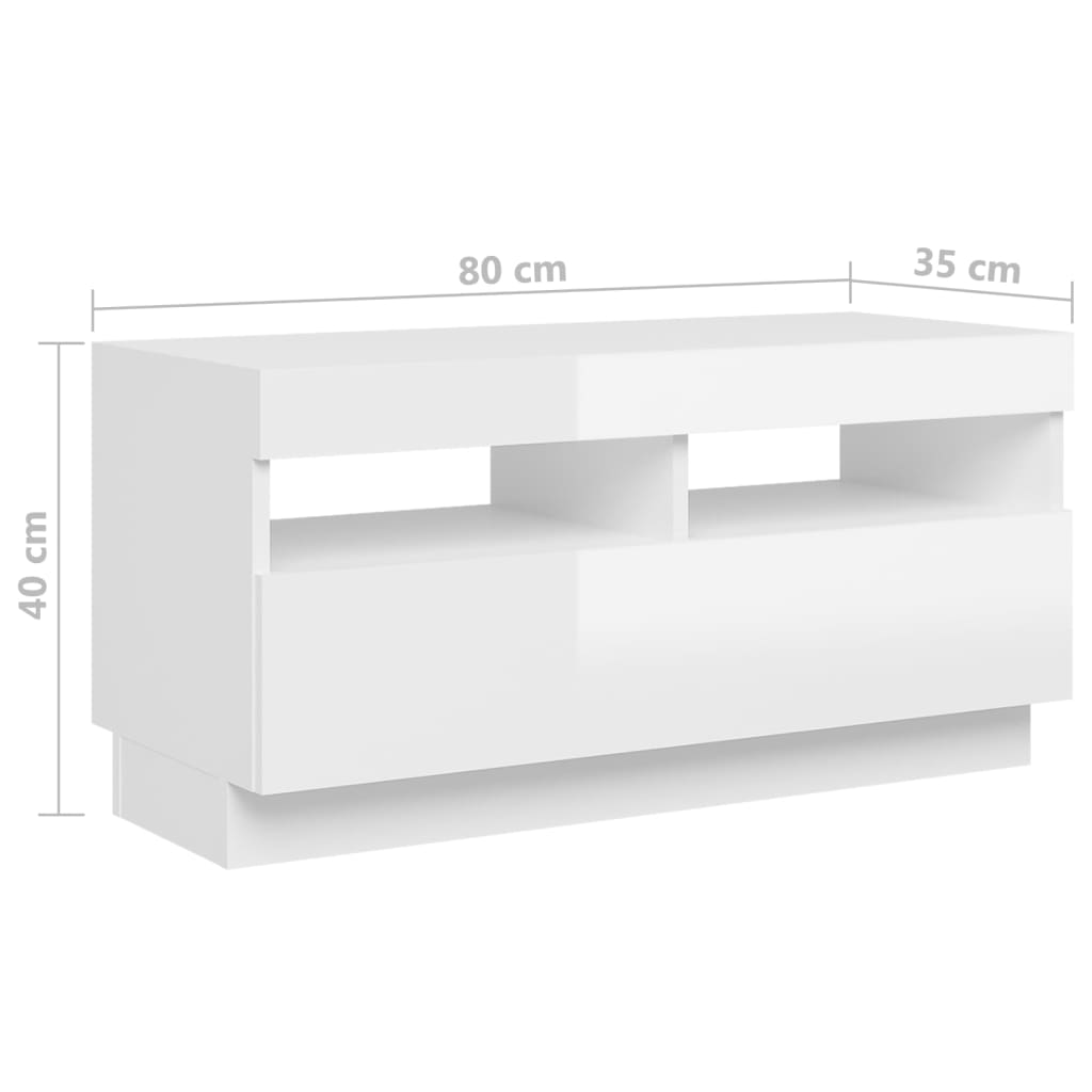 Tv-meubel met LED-verlichting 180x35x40 cm