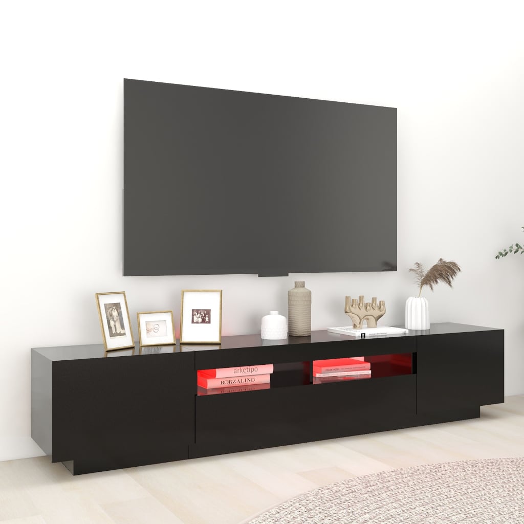 Tv-meubel met LED-verlichting 200x35x40 cm