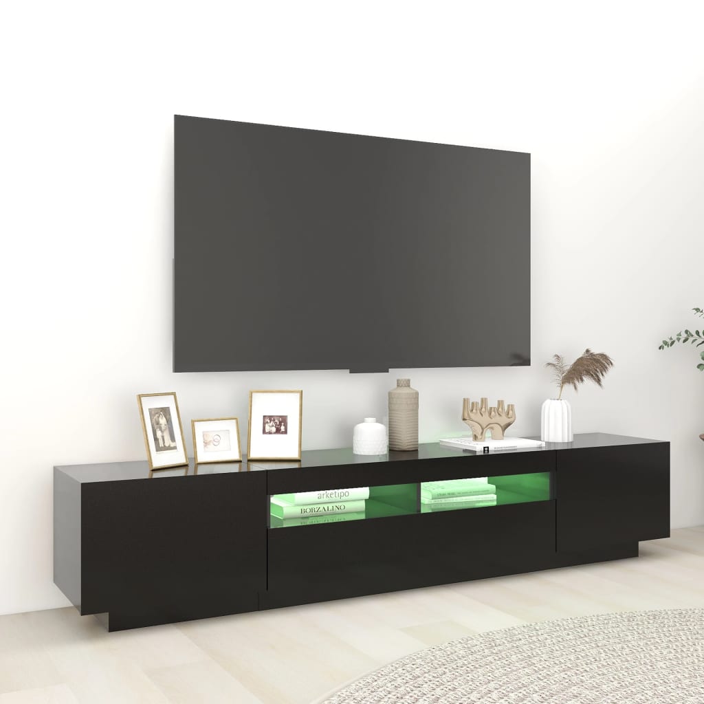 Tv-meubel met LED-verlichting 200x35x40 cm