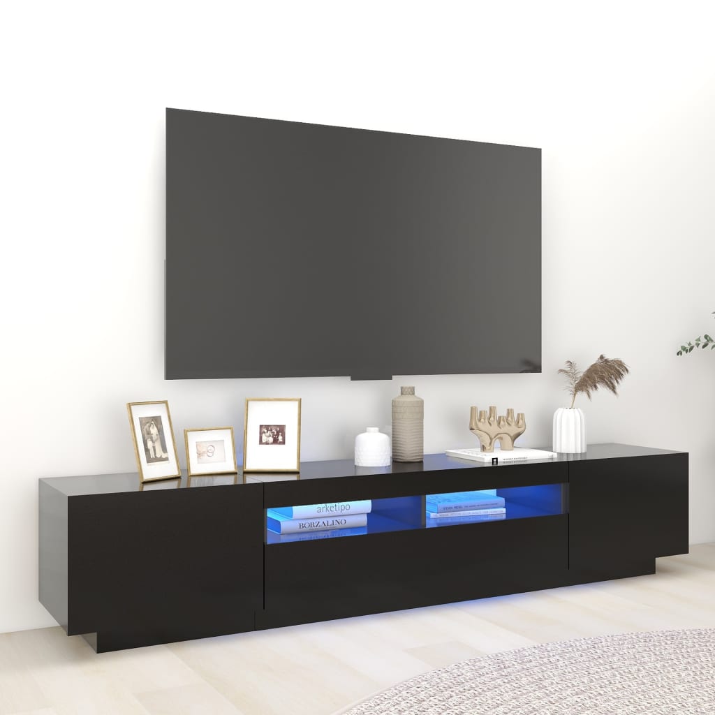 Tv-meubel met LED-verlichting 200x35x40 cm