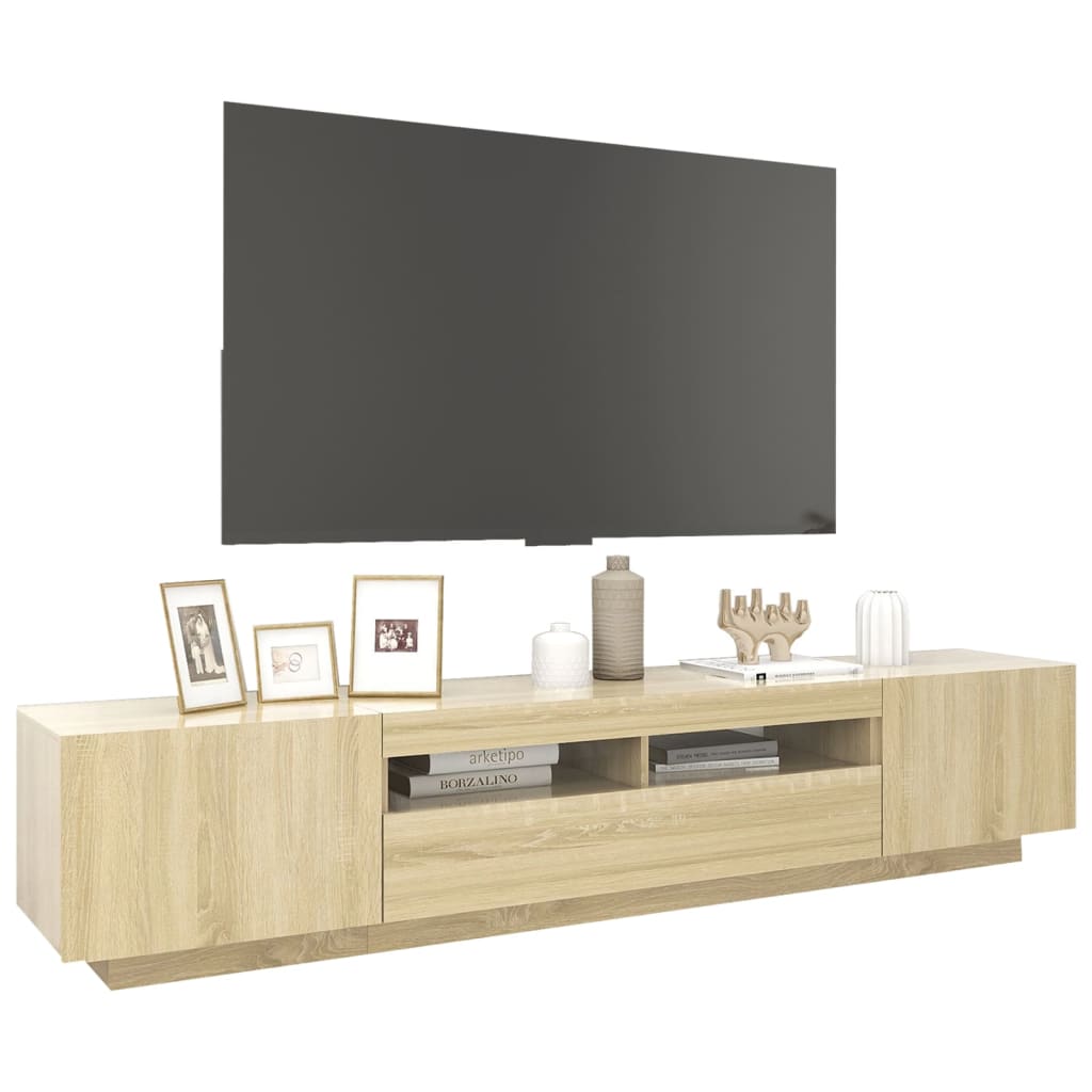 Tv-meubel met LED-verlichting 200x35x40 cm