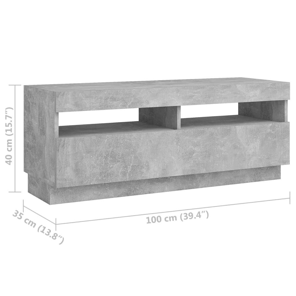 Tv-meubel met LED-verlichting 200x35x40 cm