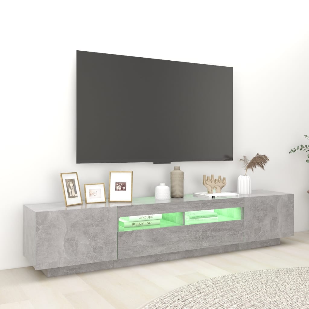 Tv-meubel met LED-verlichting 200x35x40 cm