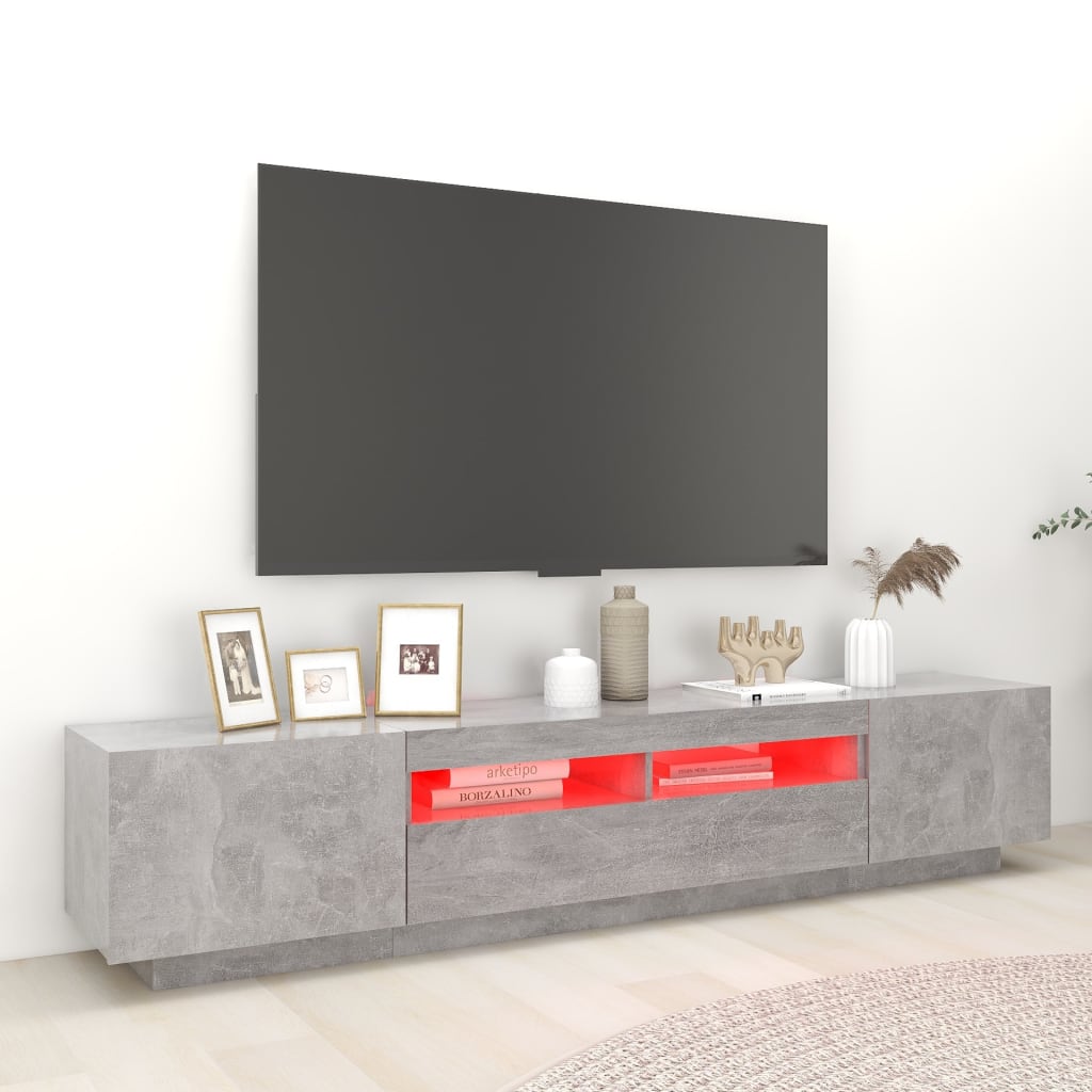 Tv-meubel met LED-verlichting 200x35x40 cm