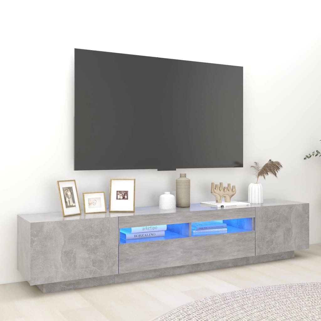 Tv-meubel met LED-verlichting 200x35x40 cm