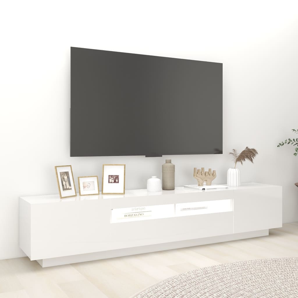 Tv-meubel met LED-verlichting 200x35x40 cm