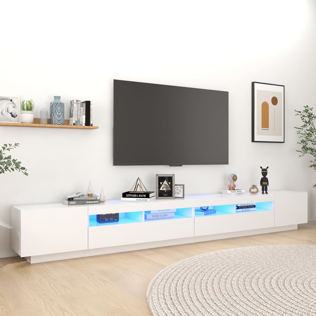 Tv-meubel met LED-verlichting 300x35x40 cm