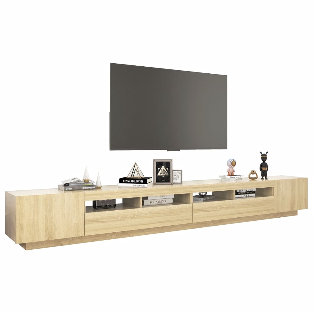 Tv-meubel met LED-verlichting 300x35x40 cm