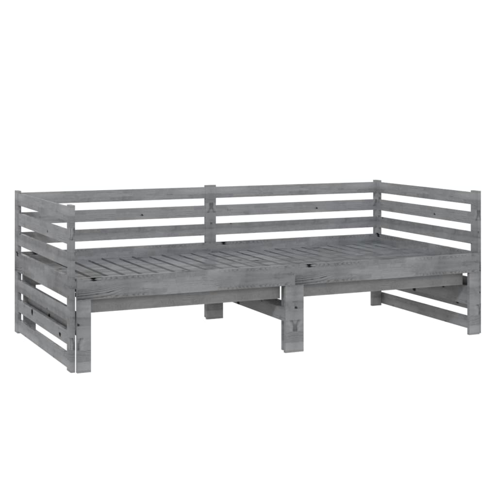 Slaapbank uitschuifbaar grenenhout 2x(90x200) cm