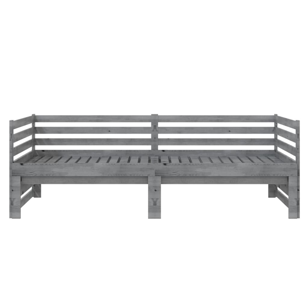 Slaapbank uitschuifbaar grenenhout 2x(90x200) cm