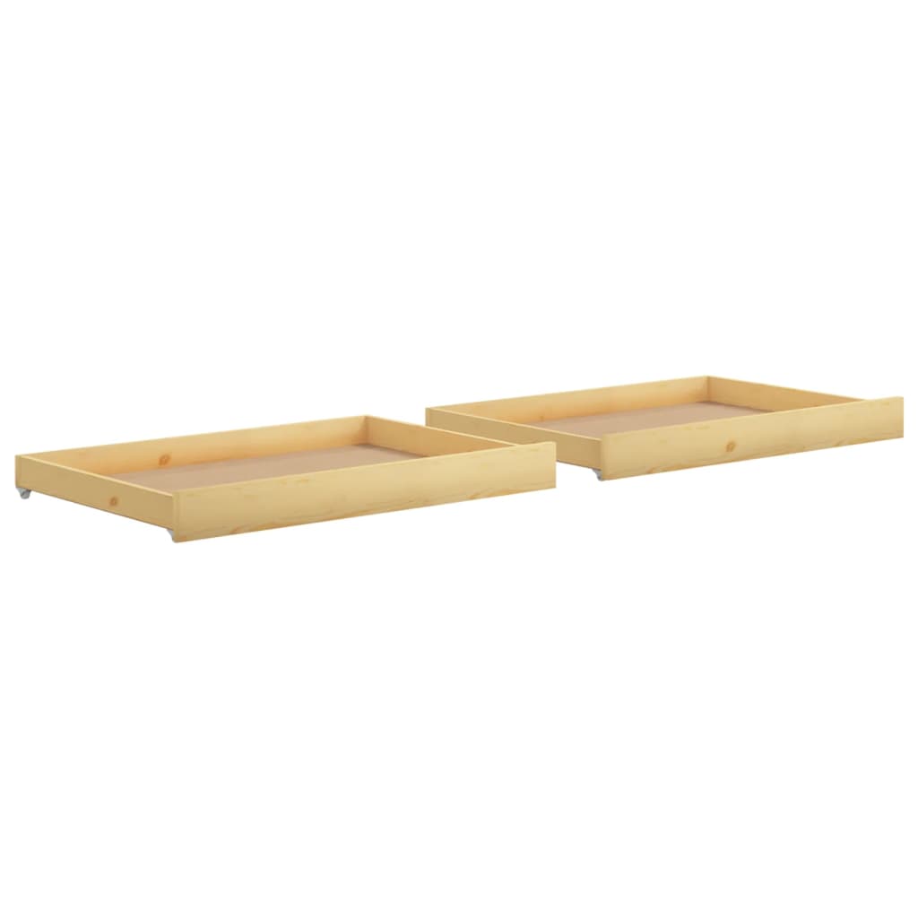 Tiroirs canapé-lit 2 pcs en bois de pin massif